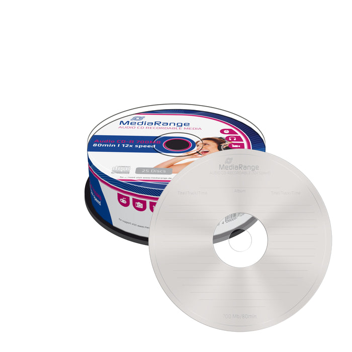 MediaRange Audio CD-R 700MB|80min 25 pieces in a spindle