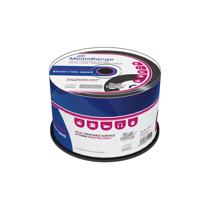 MediaRange CD-R Vinyl+PRINT 700Mb. 50 pieces per spindle
