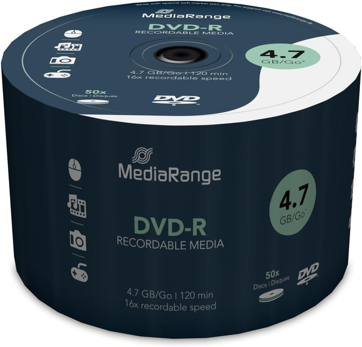 MediaRange DVD-R 4.7 GB I 120 minutes, 16x speed, 50 pcs. in cellophane