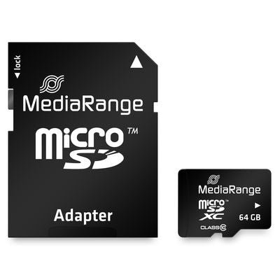 MediaRange Micro SDHC Card 64GB Class 10
