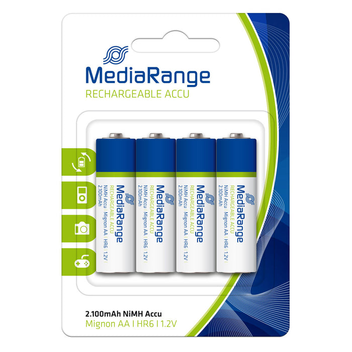 MediaRange Rechargeable batteries AA/HR6|1.2V, 4pcs