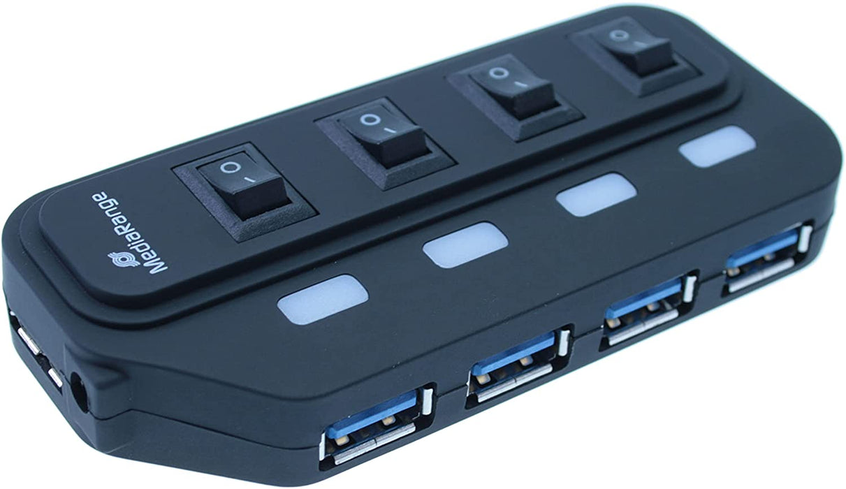MediaRange USB Hub 4x USB Type-A 3.0