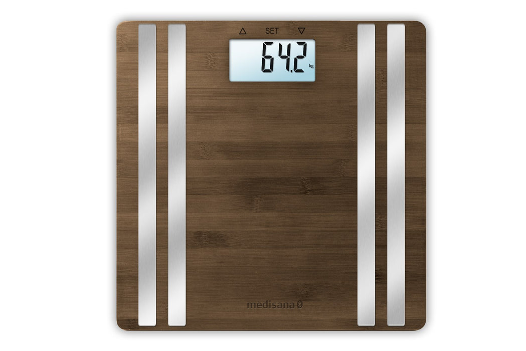 Medisana BS 552 Rectangle Bamboo, Silver Electronic personal scale