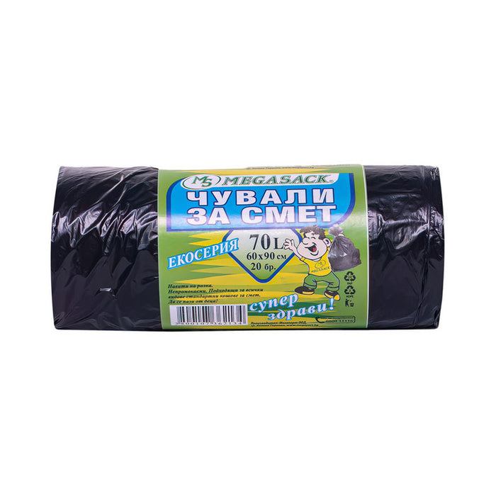WASTE BAGS MEGASACK 70L 60 CM X 90 CM 20 PCS MEGAPORT