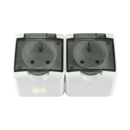 CONTACT IP44 DOUBLE WHITE/TRANSPARENT COVER MELOPLAM TONI
