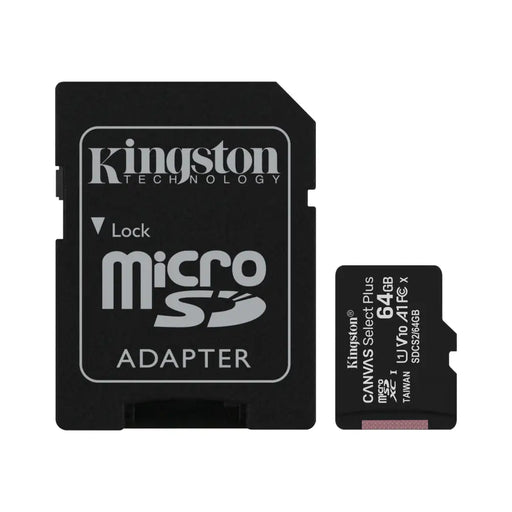 Memory card Kingston Canvas Select Plus microSDXC 64GB - Памети SD<<<Памети<<<Компоненти<<<ALSO&&&Карти памет<<<Фото и