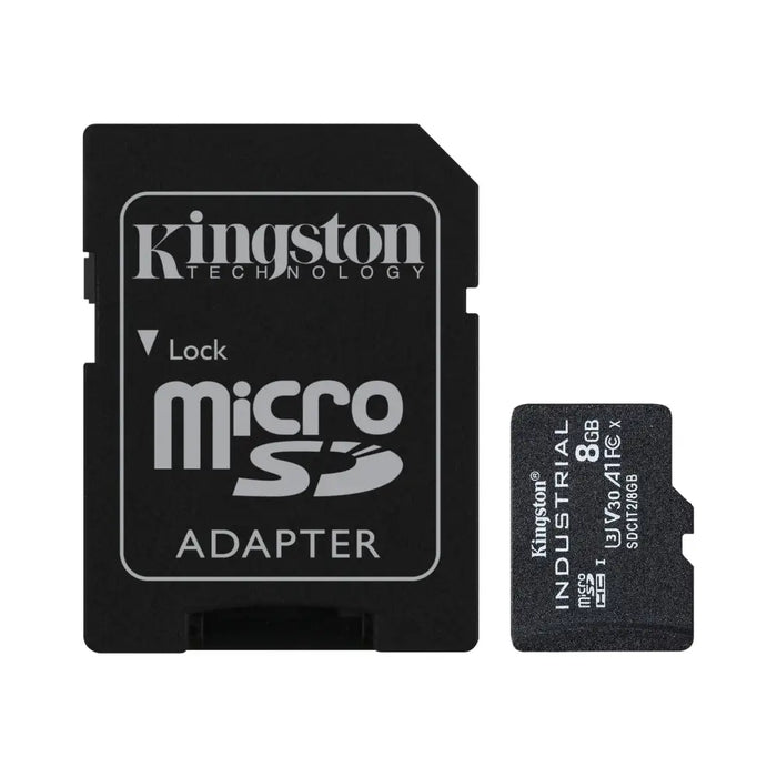 Memory card Kingston Industrial microSDHC/SDXC 8GB Class 10 - Памети SD<<<Памети<<<Компоненти<<<ALSO&&&Карти