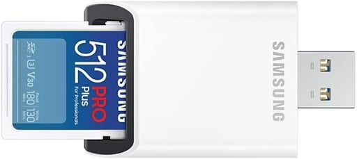 Memory card Samsung PRO Plus SD Card 512GB USB Reader White - Карти памет<<<Фото и видео аксесоари<<<ValiAPI&&&Micro SD