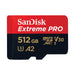 Memory card SANDISK EXTREME PRO microSDXC 512GB 200/140 MB/s UHS-I U3 (SDSQXCD-512G-GN6MA) - Memory cards<<<GSM