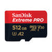 Memory card SANDISK EXTREME PRO microSDXC 512GB 200/140 MB/s UHS-I U3 (SDSQXCD-512G-GN6MA) - Memory cards<<<GSM