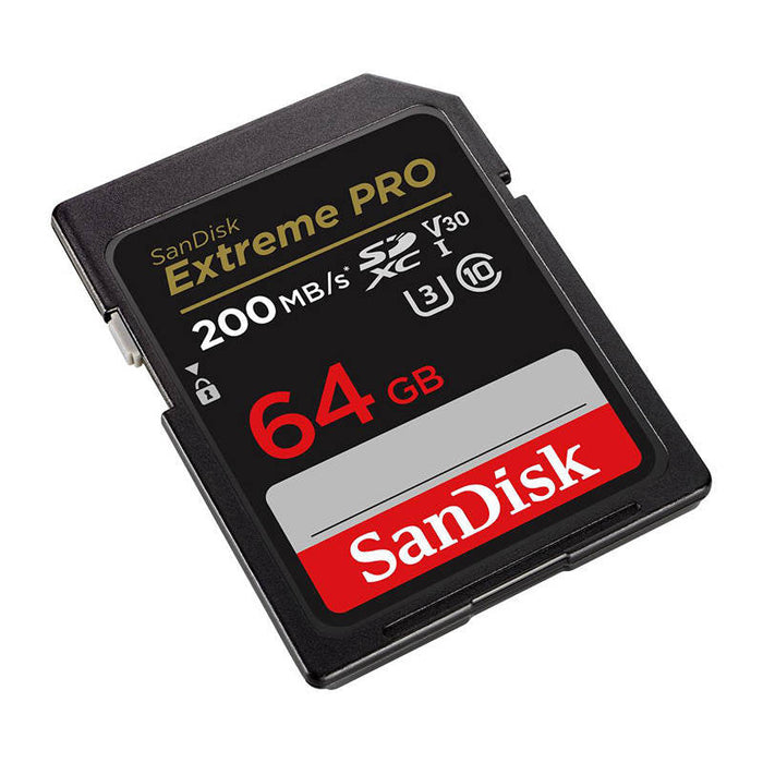 Memory card SANDISK EXTREME PRO SDXC 64GB 200/90 MB/s UHS-I U3 (SDSDXXU-064G-GN4IN) - Memory cards<<<GSM