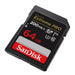 Memory card SANDISK EXTREME PRO SDXC 64GB 200/90 MB/s UHS-I U3 (SDSDXXU-064G-GN4IN) - Memory cards<<<GSM