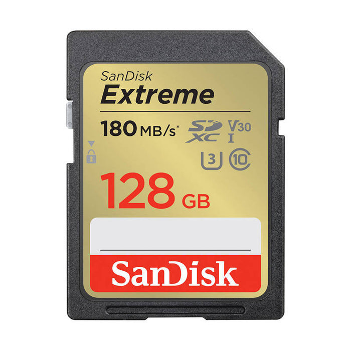 Memory card SANDISK EXTREME SDXC 128 GB 180/90 MB/s UHS-I U3 (SDSDXVA-128G-GNCIN) - Memory cards<<<GSM