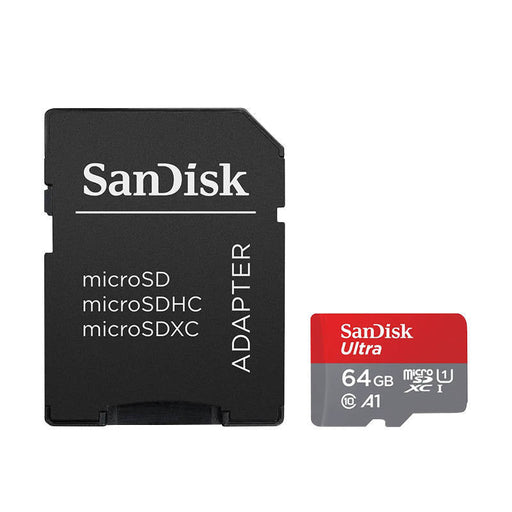 Memory card SanDisk ULTRA ANDROID microSDXC 64 GB 140MB/s A1 Cl.10 UHS-I + ADAPTER - Memory cards<<<GSM