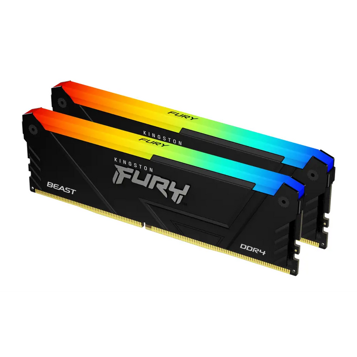 Memory Kingston FURY Beast Black RGB 32GB(2x16GB) DDR4 3200MHz CL16 - Памети<<<Компютърни