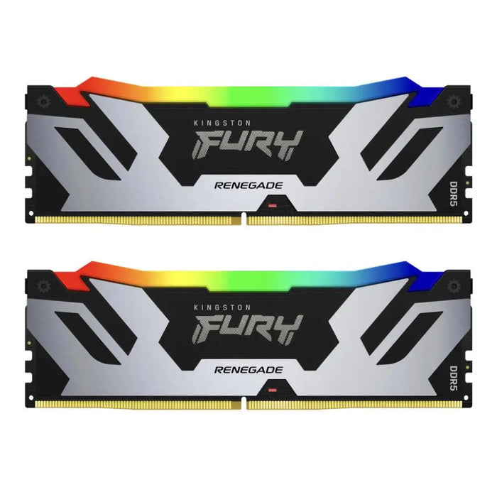 Memory Kingston Fury Renegade Silver RGB 32GB(2x16GB) DDR5 6400MHz KF564C32RSK2-32 - Памети за