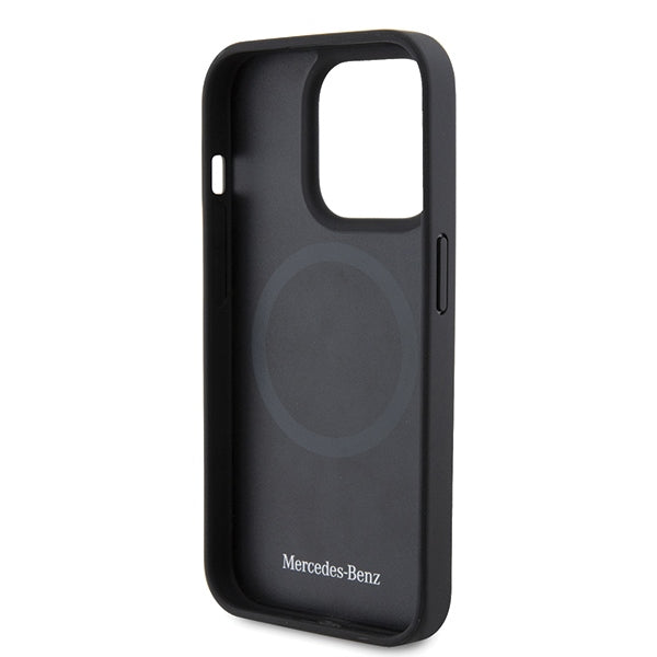 Mercedes Leather&Alu MagSafe case for iPhone 15 Pro - silver - Cell phone cases and covers<<<HurtelXML