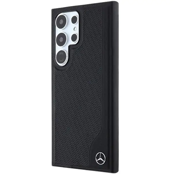 Mercedes Leather Debossed Line MagSafe case for Samsung Galaxy S24 Ultra - black - Cell phone cases