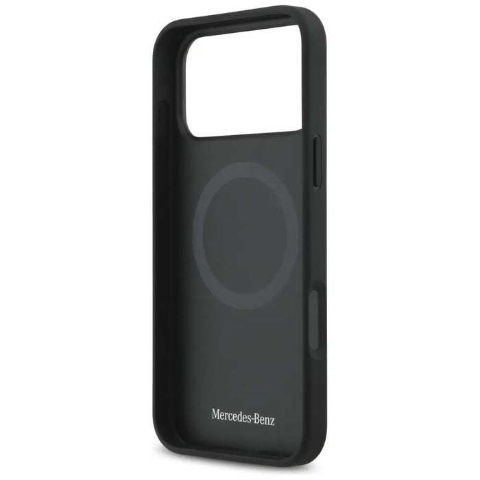 Mercedes Leather Large Laurel Leave MagSafe Case for iPhone 17 Pro Max - Black - Cell phone cases and covers<<<HurtelXML