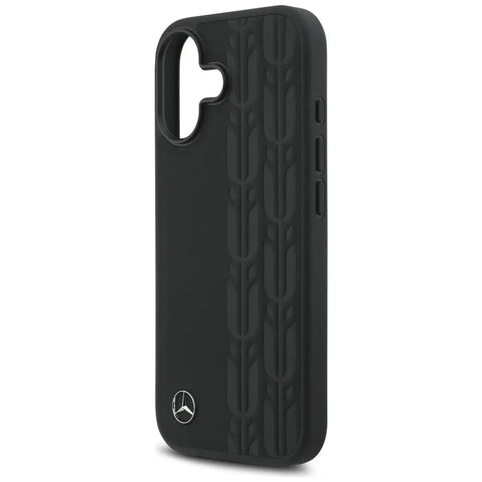 Mercedes Leather Laurel Leaves MagSafe Case for iPhone 17 - Black - Cell phone cases and covers<<<HurtelXML