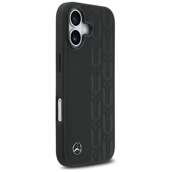 Mercedes Leather Laurel Leaves MagSafe Case for iPhone 17 - Black - Cell phone cases and covers<<<HurtelXML