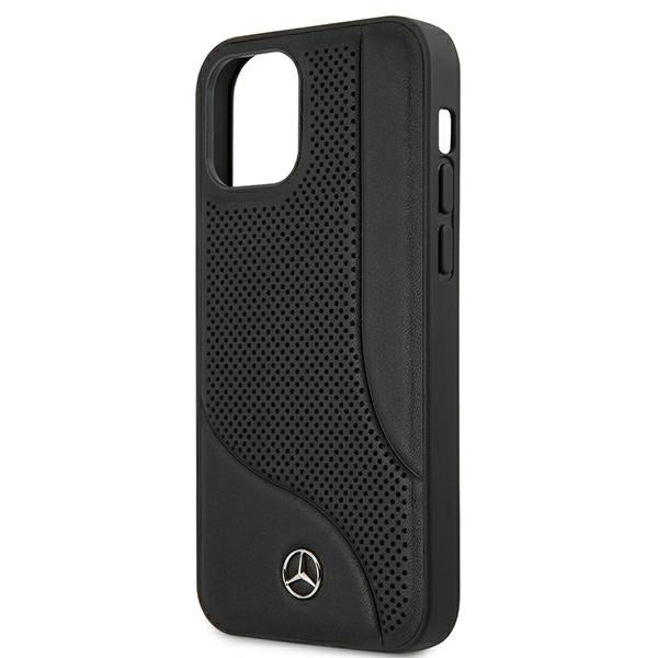 Mercedes Leather Perforated Area Case for iPhone 12 mini - Black - Cell phone cases and covers<<<HurtelXML