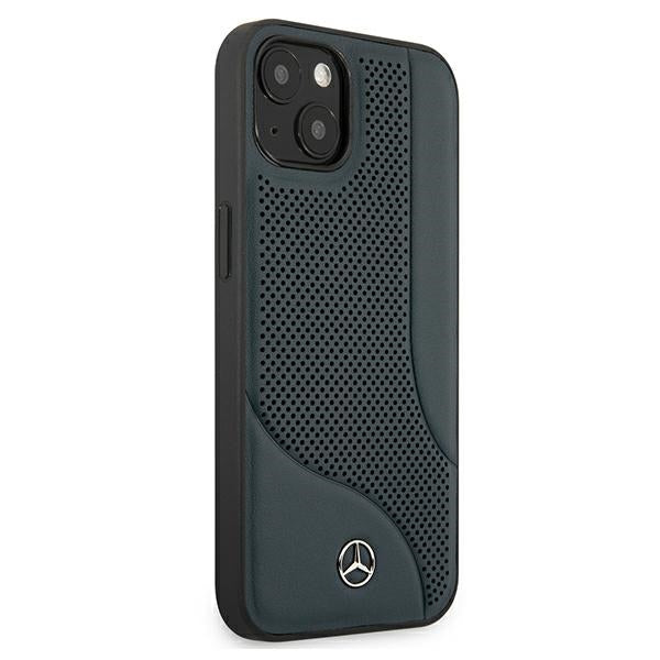 Mercedes Leather Perforated Area Case for iPhone 13 mini - Navy Blue - Cell phone cases and covers<<<HurtelXML