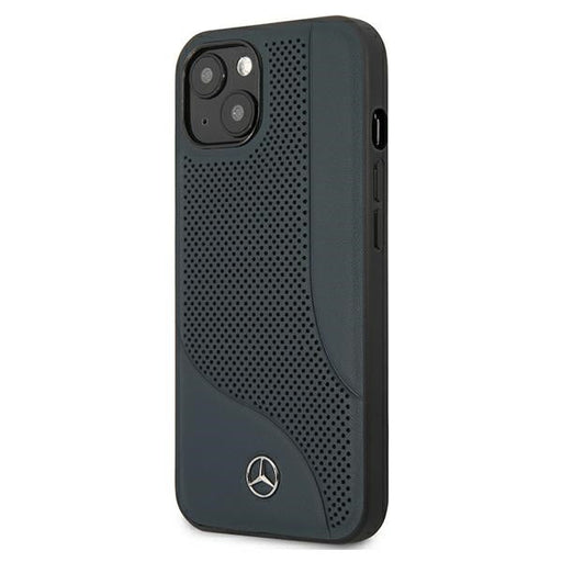 Mercedes Leather Perforated Area Case for iPhone 13 mini - Navy Blue - Cell phone cases and covers<<<HurtelXML