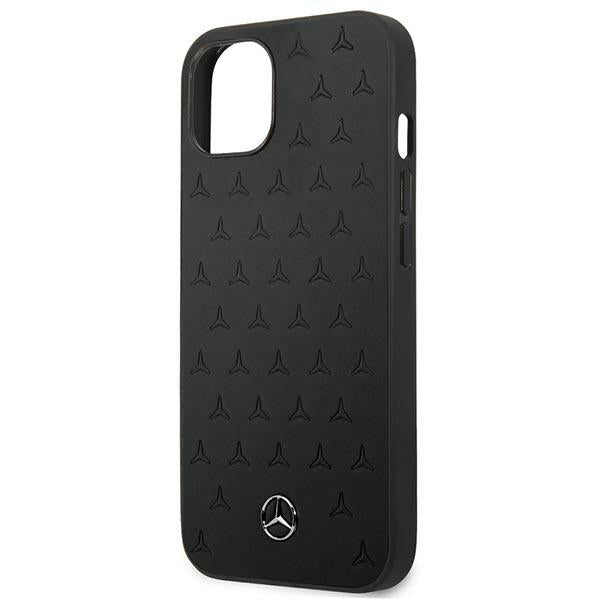 Mercedes Leather Stars Pattern Case for iPhone 13 mini - Black - Cell phone cases and covers<<<HurtelXML