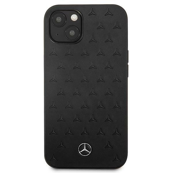 Mercedes Leather Stars Pattern Case for iPhone 13 mini - Black - Cell phone cases and covers<<<HurtelXML