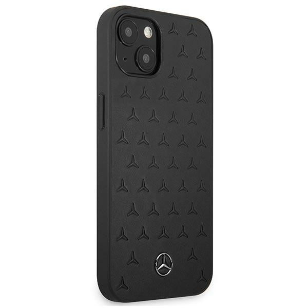 Mercedes Leather Stars Pattern Case for iPhone 13 mini - Black - Cell phone cases and covers<<<HurtelXML