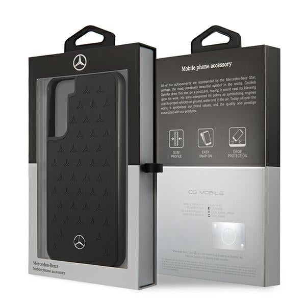 Mercedes Leather Stars Pattern Case for Samsung Galaxy S22+ - Black - Cell phone cases and covers<<<HurtelXML