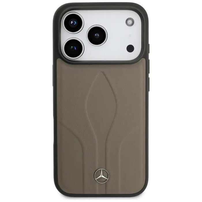 Mercedes Leather The Move MagSafe Case for iPhone 17 Pro - Beige - Cell phone cases and covers<<<HurtelXML