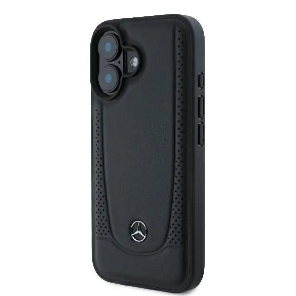 Mercedes Leather Urban iPhone 16 Plus Case - Black - Cell phone cases and covers<<<HurtelXML