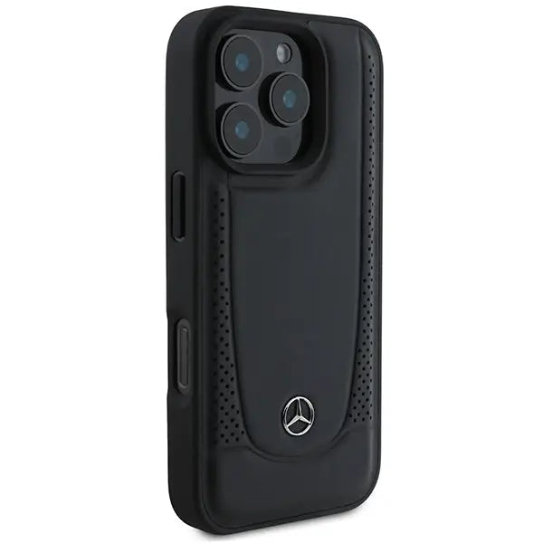 Mercedes Leather Urban iPhone 16 Pro Case - Black - Cell phone cases and covers<<<HurtelXML