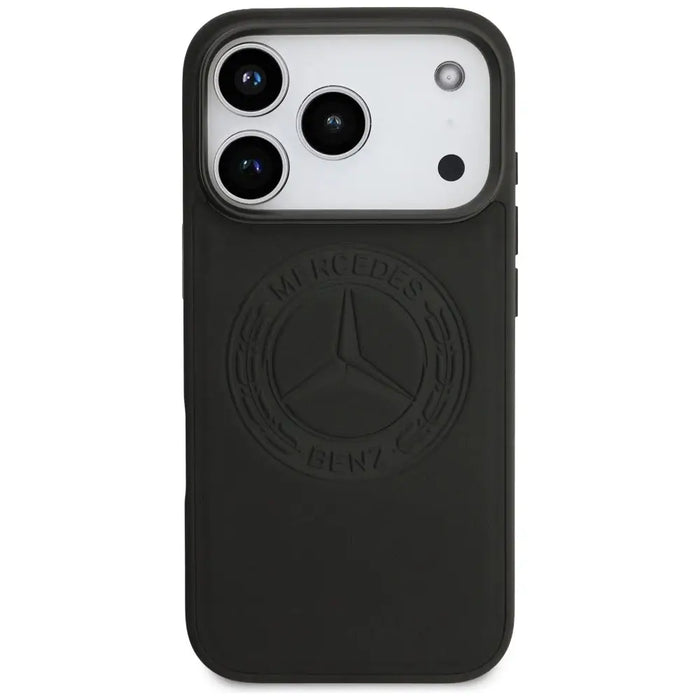 Mercedes Leather Vintage Logo MagSafe Case for iPhone 17 Pro - Black - Cell phone cases and covers<<<HurtelXML