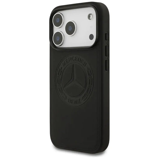 Mercedes Leather Vintage Logo MagSafe Case for iPhone 17 Pro - Black - Cell phone cases and covers<<<HurtelXML