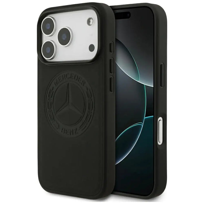 Mercedes Leather Vintage Logo MagSafe Case for iPhone 17 Pro - Black - Cell phone cases and covers<<<HurtelXML