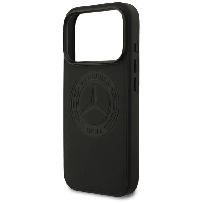 Mercedes Leather Vintage Logo MagSafe Case for iPhone 17 Pro - Black - Cell phone cases and covers<<<HurtelXML