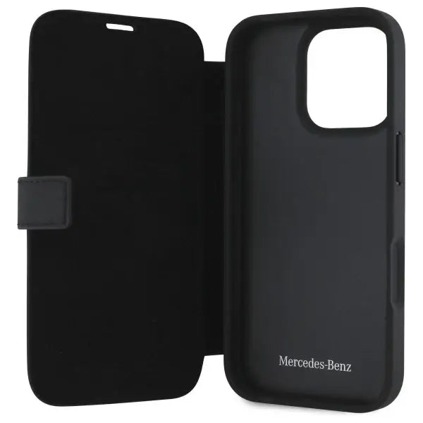 Mercedes Leather Wood Imitation iPhone 16 Pro Max Case - Black - Cell phone cases and covers<<<HurtelXML