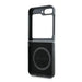 Mercedes Leather Wood Imitation MagSafe Case for Samsung Galaxy Z Flip 6 - Black - Cell phone cases