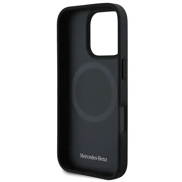Mercedes MB Blue Line Leather MagSafe Case for iPhone 16 Pro Max - Black - Cell phone cases and covers<<<HurtelXML
