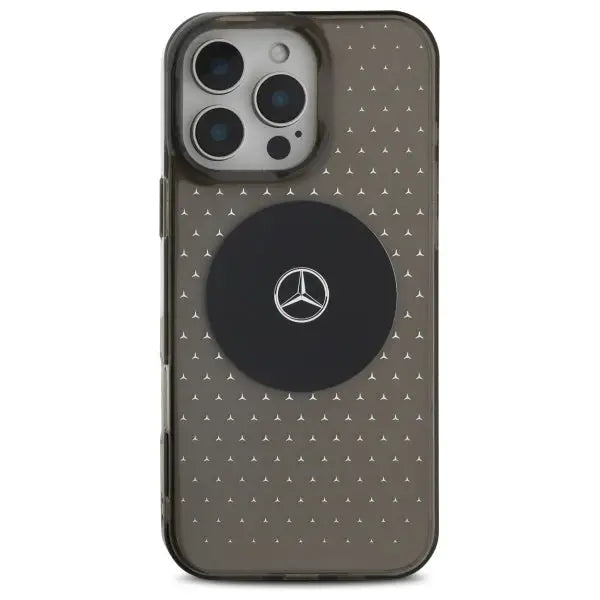 Mercedes MB Case Star Pattern for iPhone 16 Pro - Black - Cell phone cases and covers<<<HurtelXML