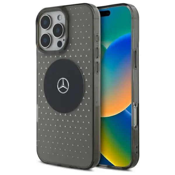 Mercedes MB Case Star Pattern for iPhone 16 Pro - Black - Cell phone cases and covers<<<HurtelXML