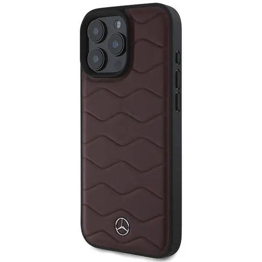 Mercedes MB Waves Leather Case for iPhone 16 Pro Max - Red - Cell phone cases and covers<<<HurtelXML
