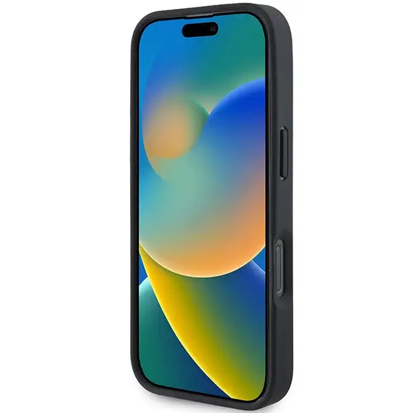 Mercedes MB Waves Leather iPhone 16 Pro Case - Black - Cell phone cases and covers<<<HurtelXML