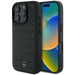 Mercedes MB Waves Leather iPhone 16 Pro Case - Black - Cell phone cases and covers<<<HurtelXML