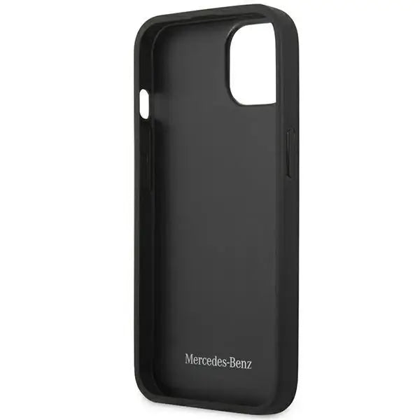 Mercedes MEHCP13MDELBK iPhone 13 6,1’’ czarny/black hardcase Leather Perforated - Cell phone cases