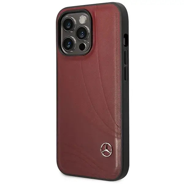 Mercedes MEHCP14L8ROLR iPhone 14 Pro 6.1’’ black/black hardcase Leather Wave Pattern - Cell phone cases