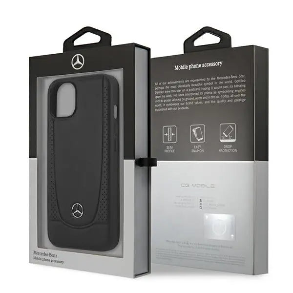 Mercedes MEHCP14MARMBK iPhone 14 Plus 6.7 ’black / black hardcase Leather Urban - Cell phone cases